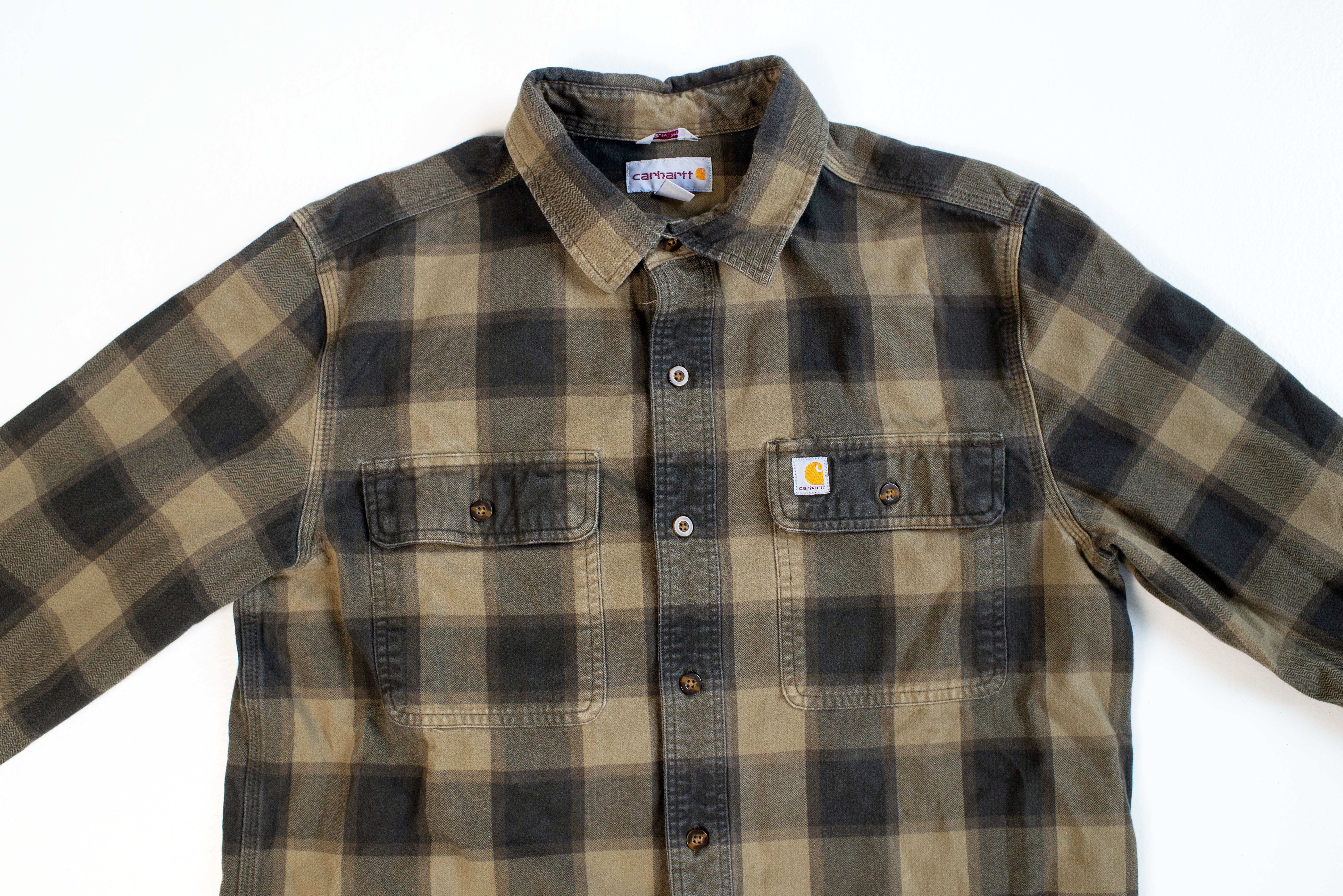 Чоловіча сорочка з довгим рукавом Carhartt Кархарт, колір Burn Olive