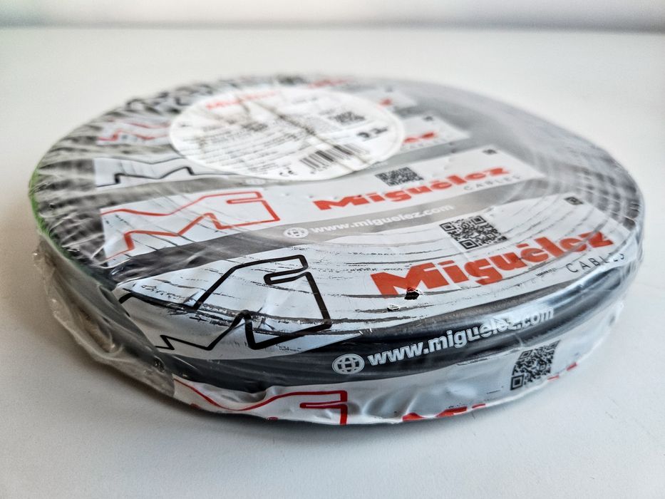 Cabo elétrico H07V-U 1x1,5mm² PT – aprox 90 m – Miguelez – novo/aberto