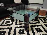 Szklany stół stolik kawowy kwadratowy 85 cm
