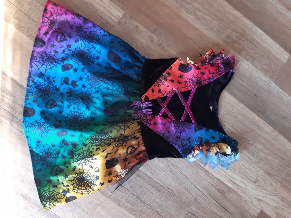 Przebranie Czarownica 92 98 sukienka czarna halloween 2/3