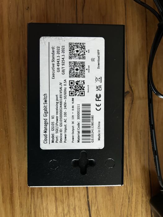 Switch Gigabit 5 portas (standalone ou cloud managed)