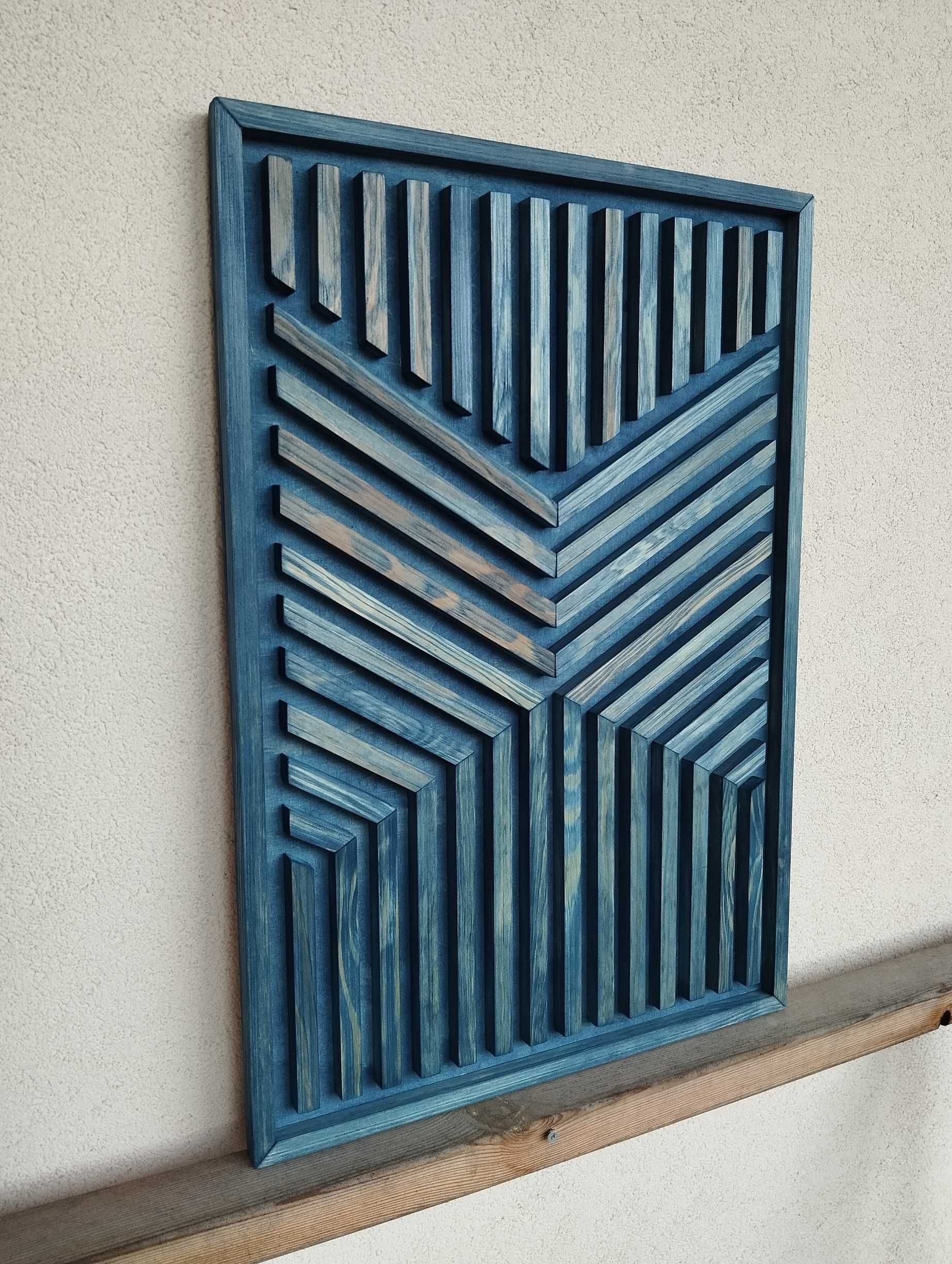 Przestrzenny obraz z drewna hand made 62 x 43 cm