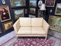 Sofa dwuosobowa skóra naturalna