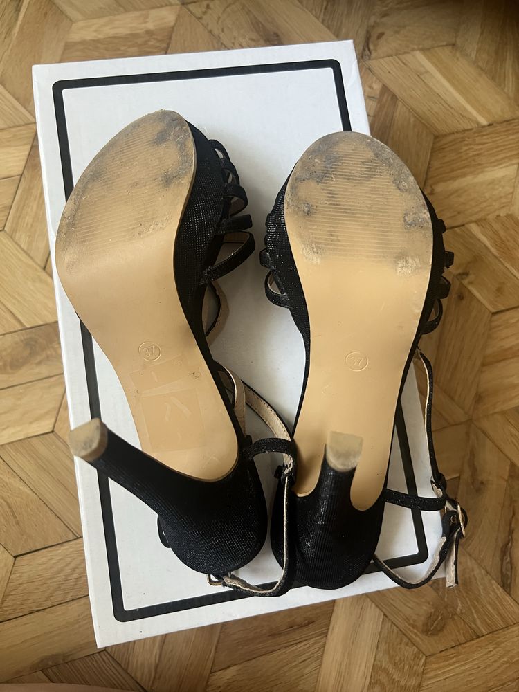 Buty na obcasie szpilki czarne goodin 37