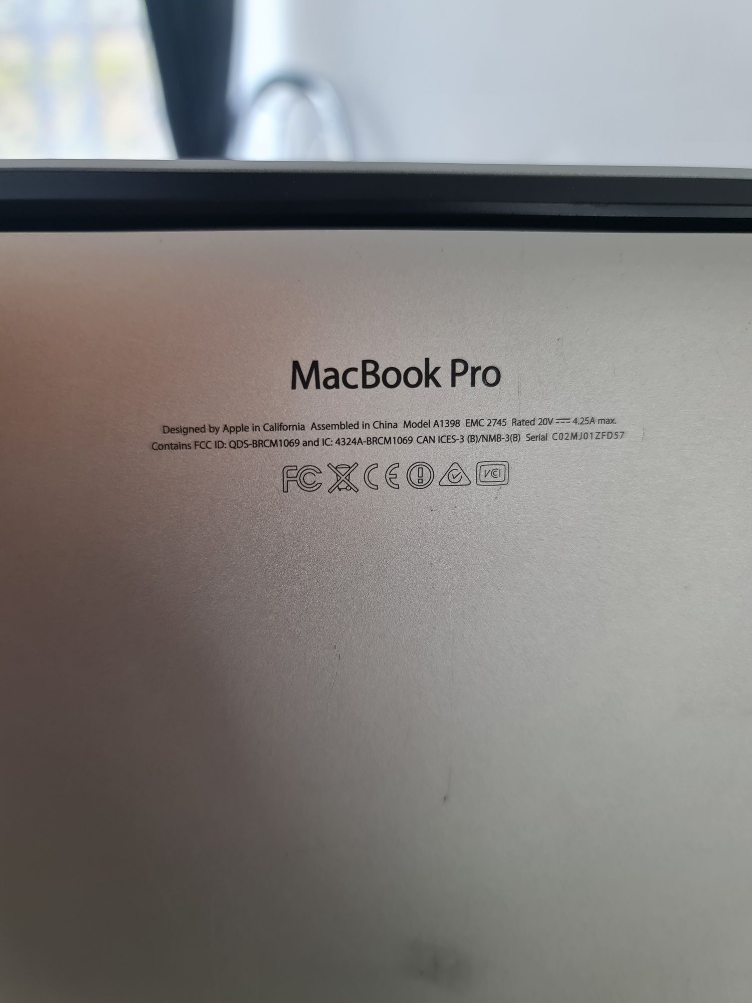 Macbook Pro 15 2013 A1398 Retina i7 16GB RAM 512GB SSD NVidia GT750M
