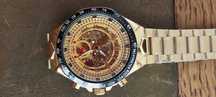 Мужск. механич. наручн. часы Winner Steel Skelet Gold (НОВЫЕ) в плёнке