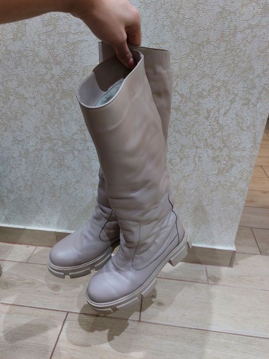 Зимові сапоги шкіряні