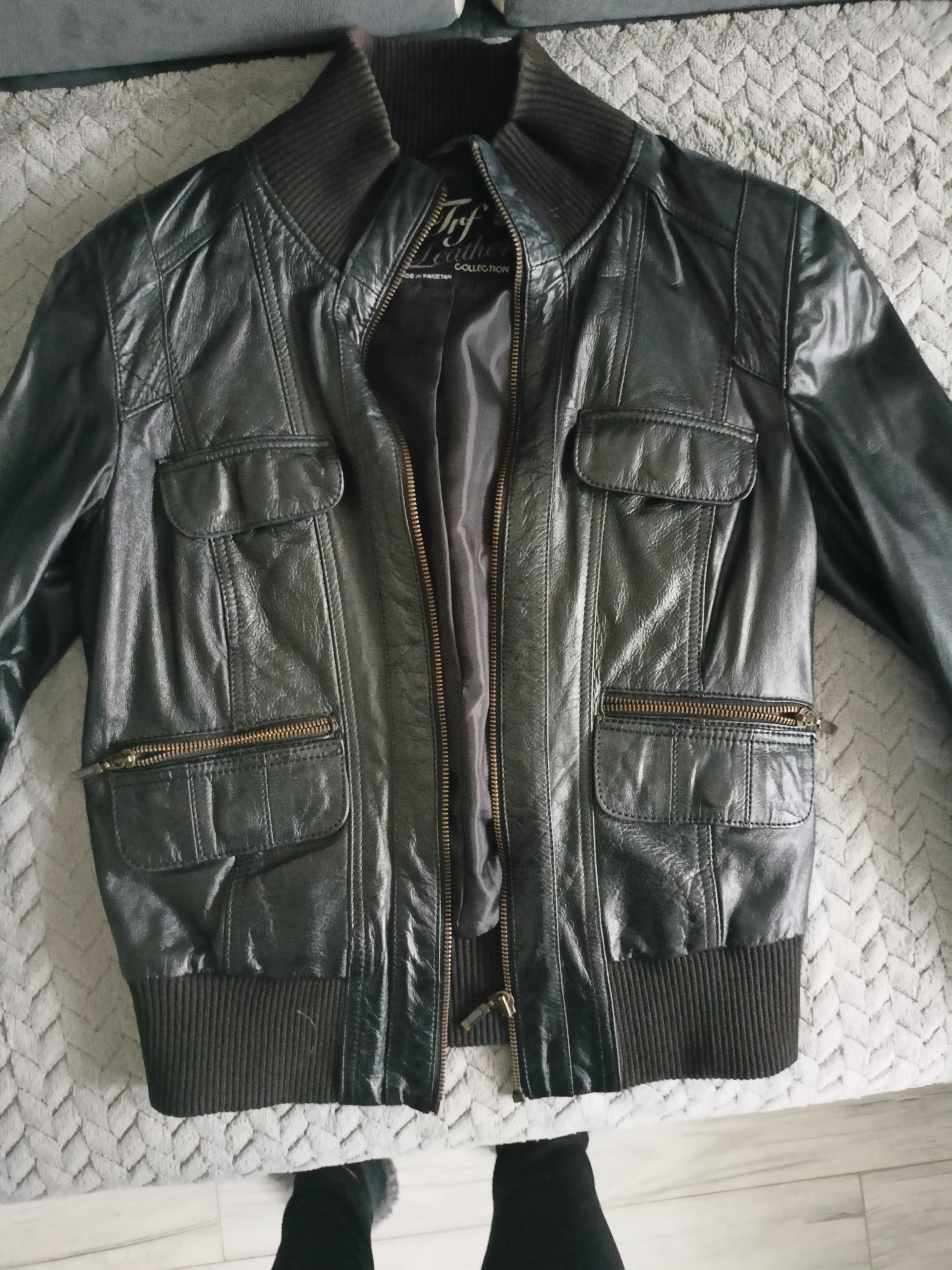 Kurtka skórzana Zara S 36