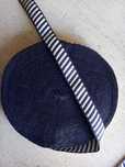 Fita poliéster azul escuro e branco (rolo)