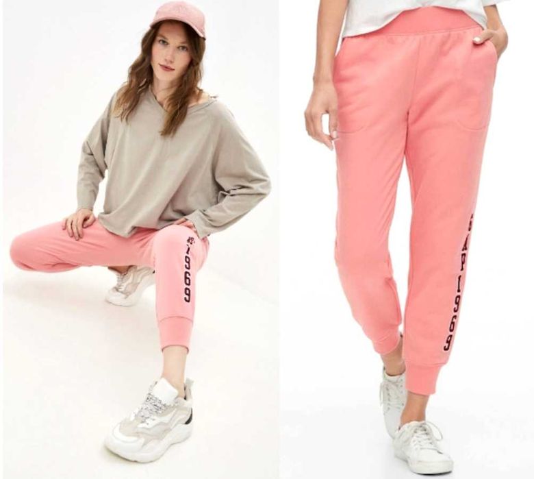 GAP dresy spodnie dresowe joggersy różowe oryginał XL