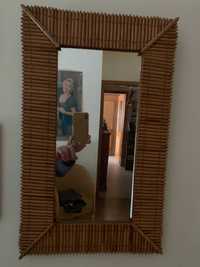 Espelho c/ moldura em bambu