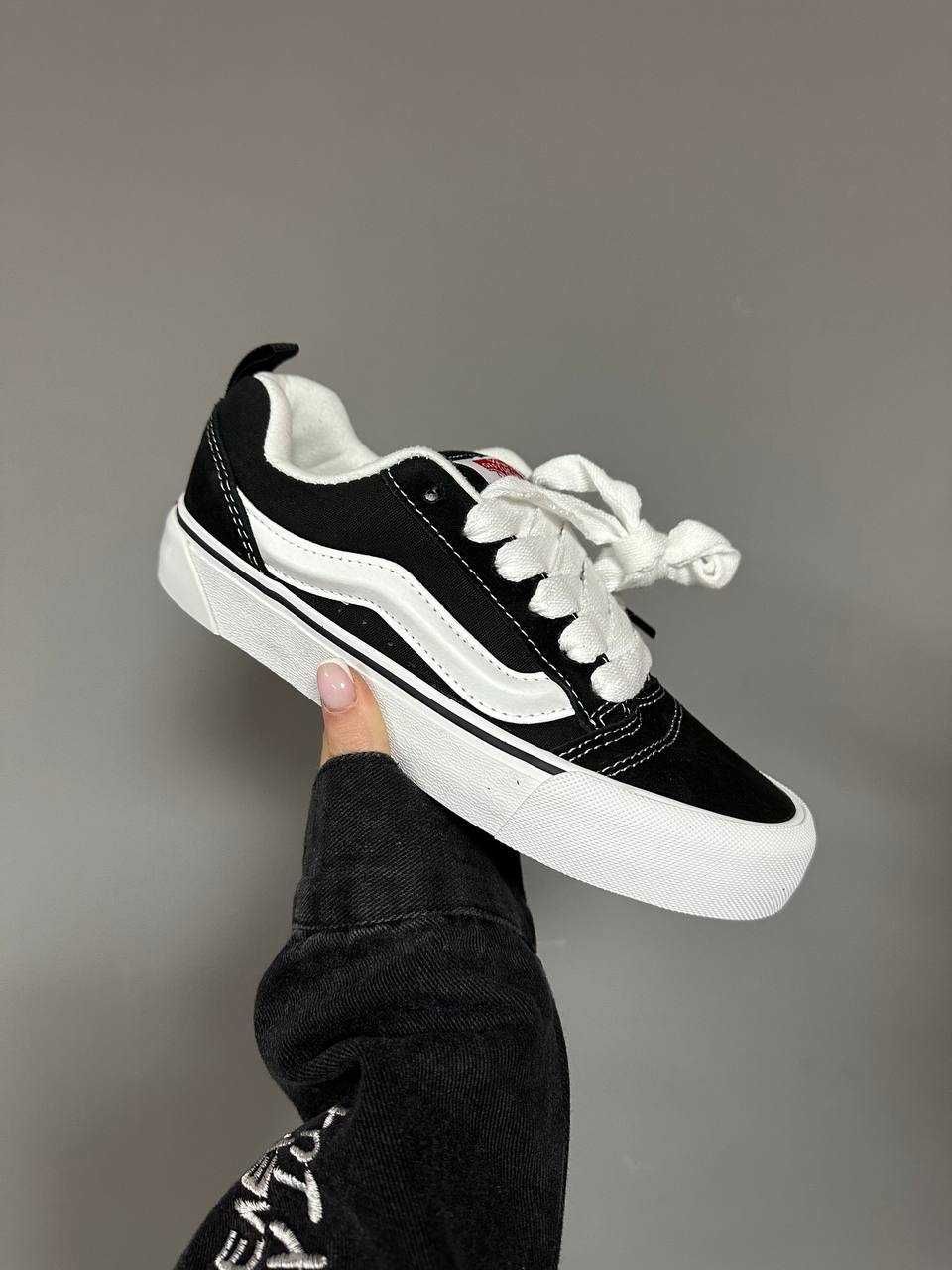 !SALE! Vans KNU Skool Black/White | 36 37 38 39 40 41 42 43 44 ванси