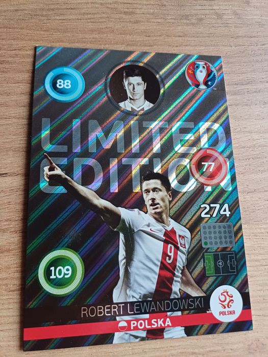 Karta Euro 2016 Lewandowski XXL 10 x 14 cm Limited Edition Adrenalyn