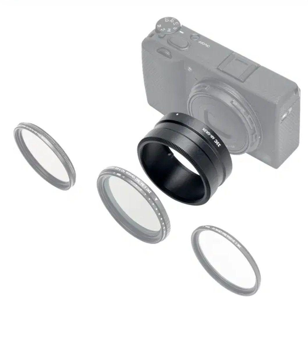 JJC Metalowy pierścień adaptera filtra obiektywu do kamery RICOH GRIII