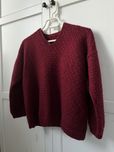 Burgundowy sweter handmade S/36