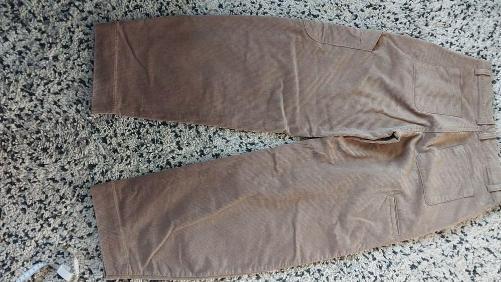 Brązowe spodnie baggy Bershka