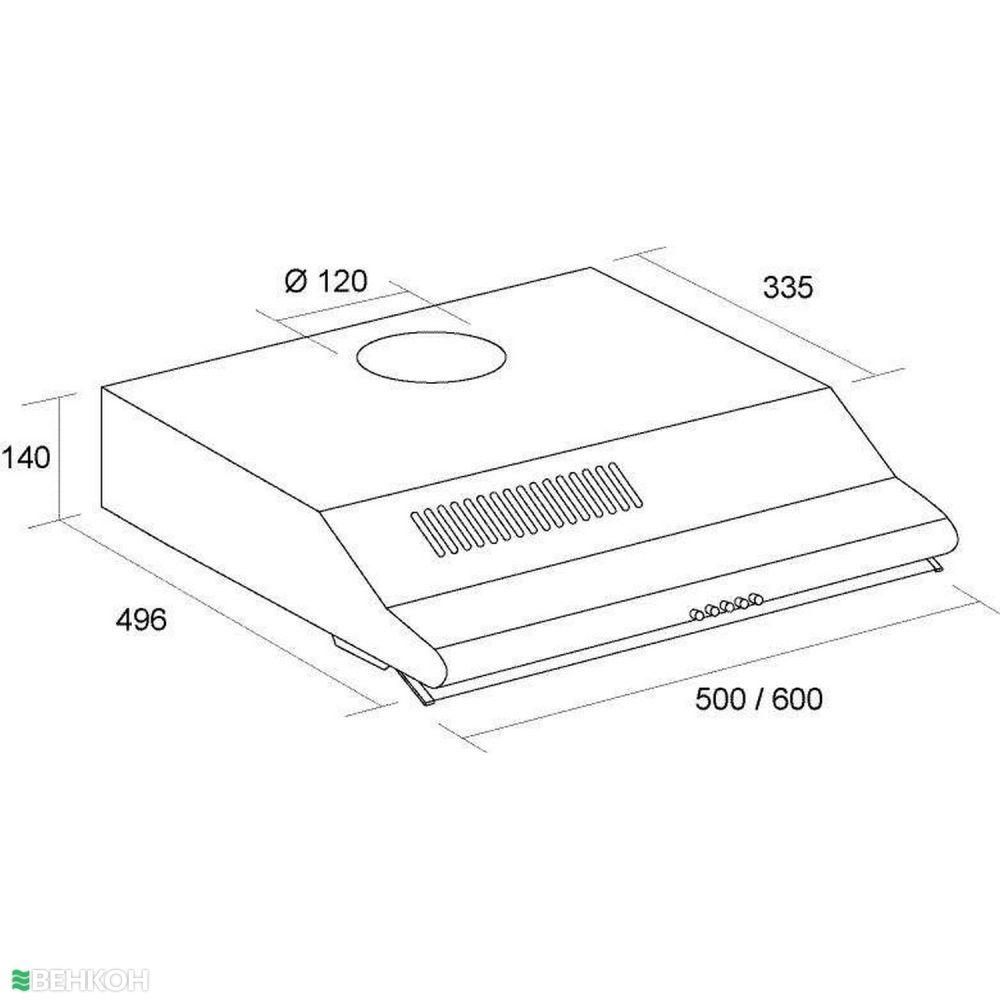 Кухонна витяжка Pyramida WH 20-60 White