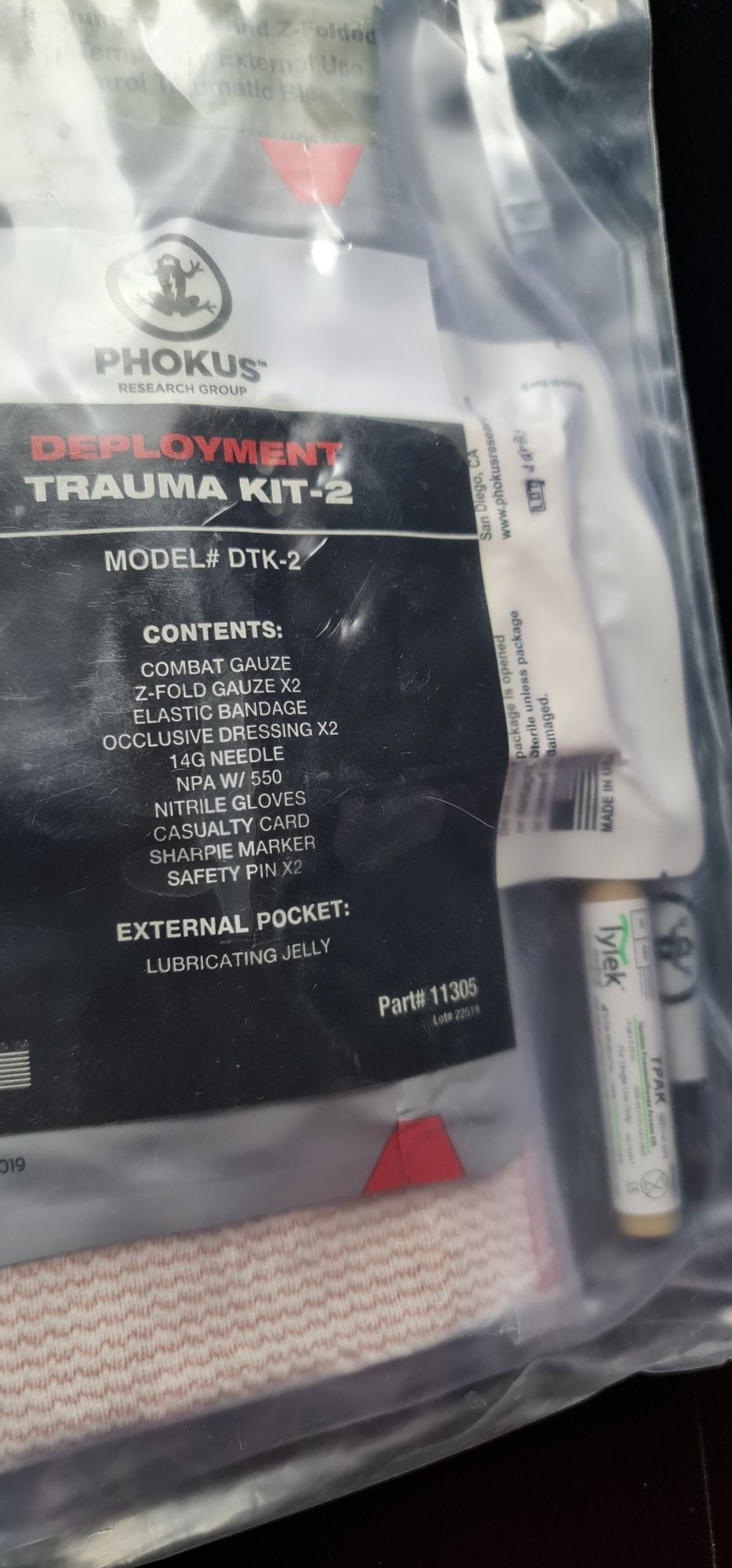 PHOKUS Model DTK-2 trauma kit-2 US. ARMY