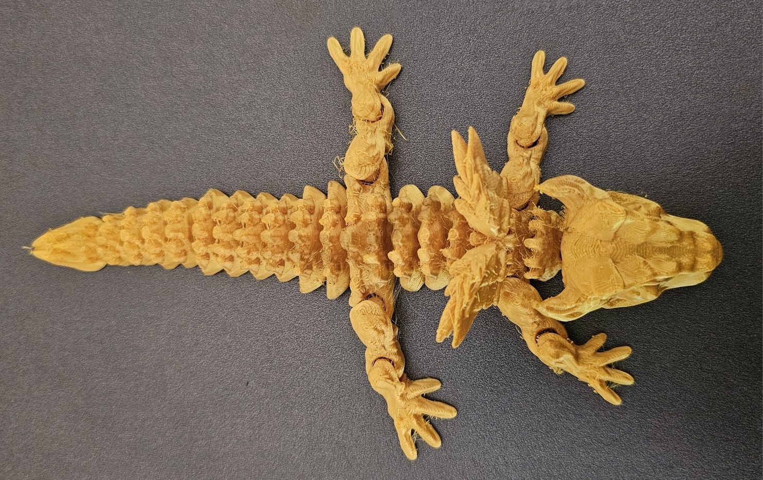 Golden Gecko złota jaszczurka mini dragon 17cm