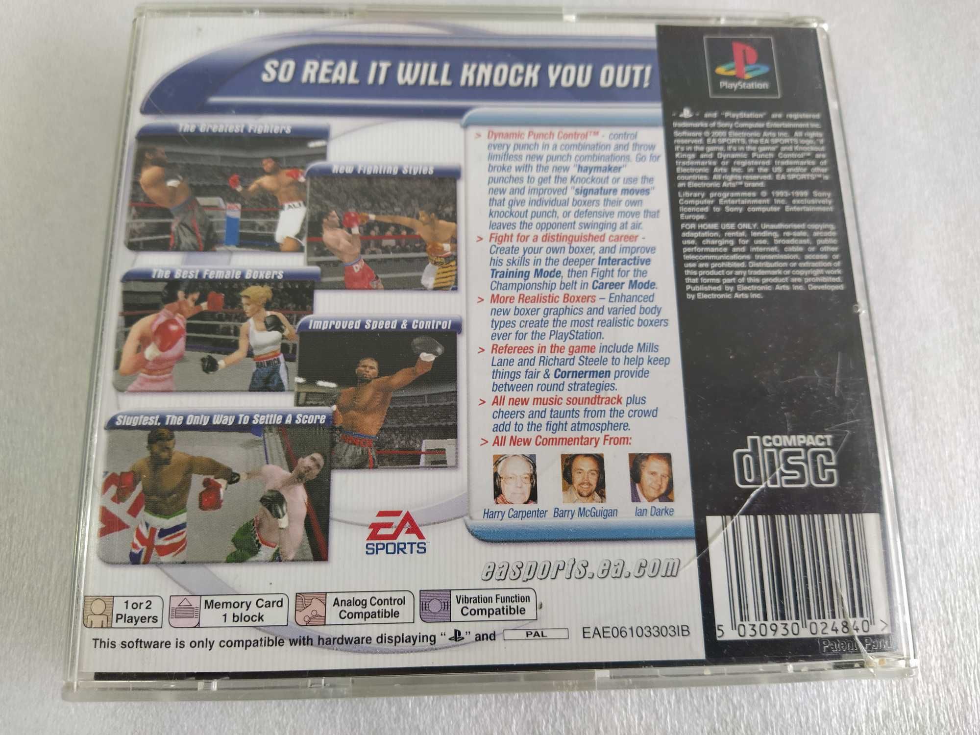 Ps1 psx one Knockout Kings 2001 premierowa angielska + instrukcja