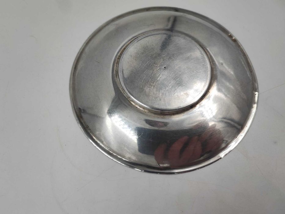 Срібне блюдце прикрашено штіхелем "Квіти" - Харків, Україна