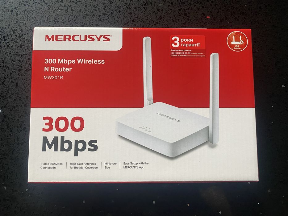 Mercusys wifi роутер 300mb Внаявності