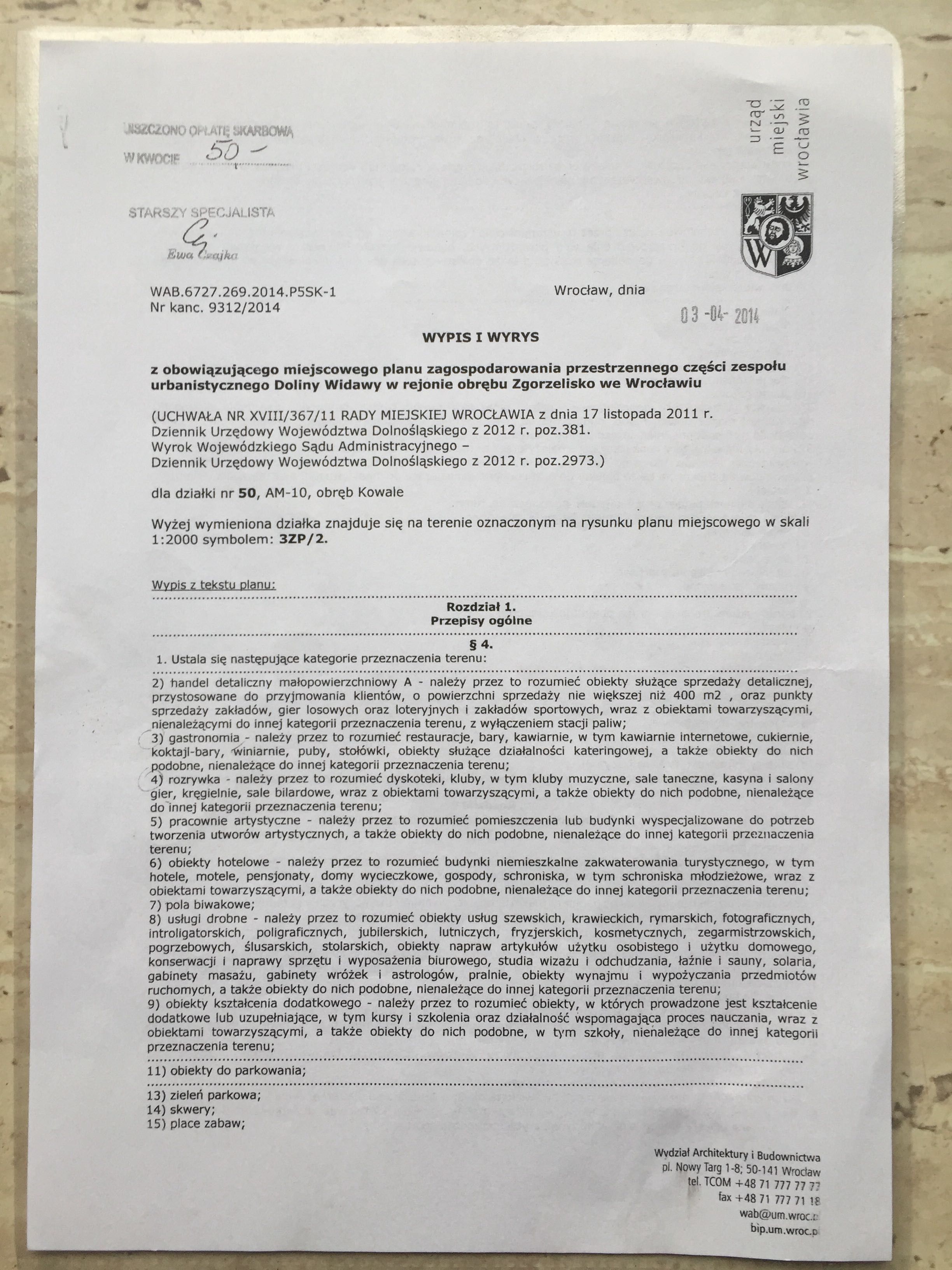 Wrocław Kowale ul. Lechitów działkę sprzedam do negocjacji
