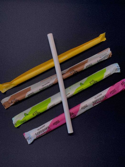 Їстівні трубочки/соломинки - шоколад, лимон, лайм, полуниця