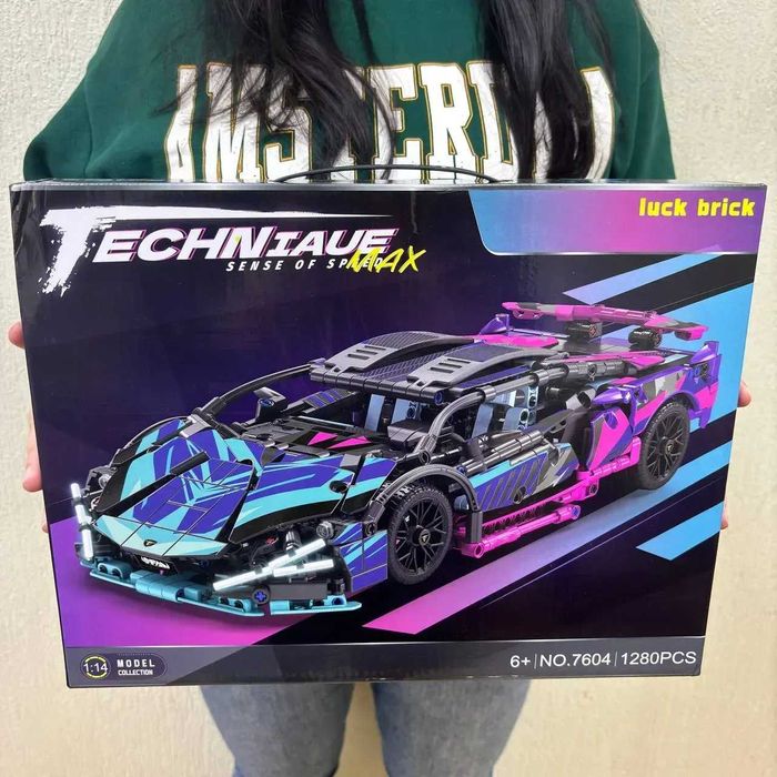 Лего Ламборгіні Сіан Technic конструктор 1280 деталей машинка неонова