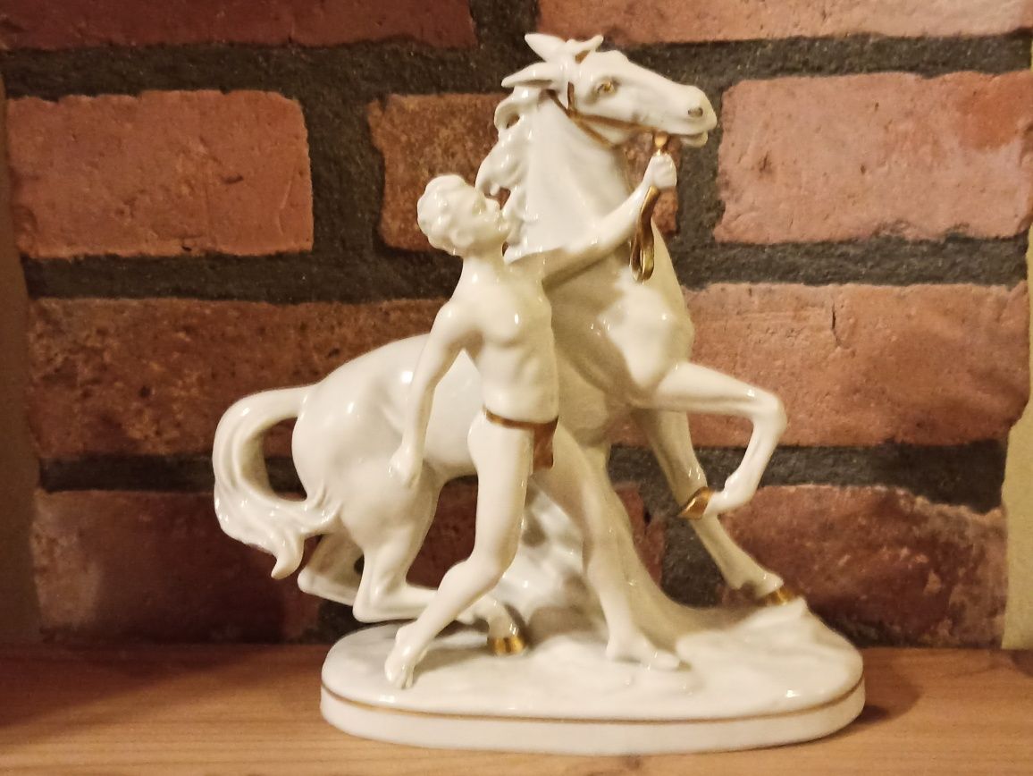 Porcelana GRÄFENTHAL Rumak ze Złotymi Kopytami Carl Scheidig