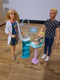 Barbie dentystka z dzieckiem pacjentem +Ken