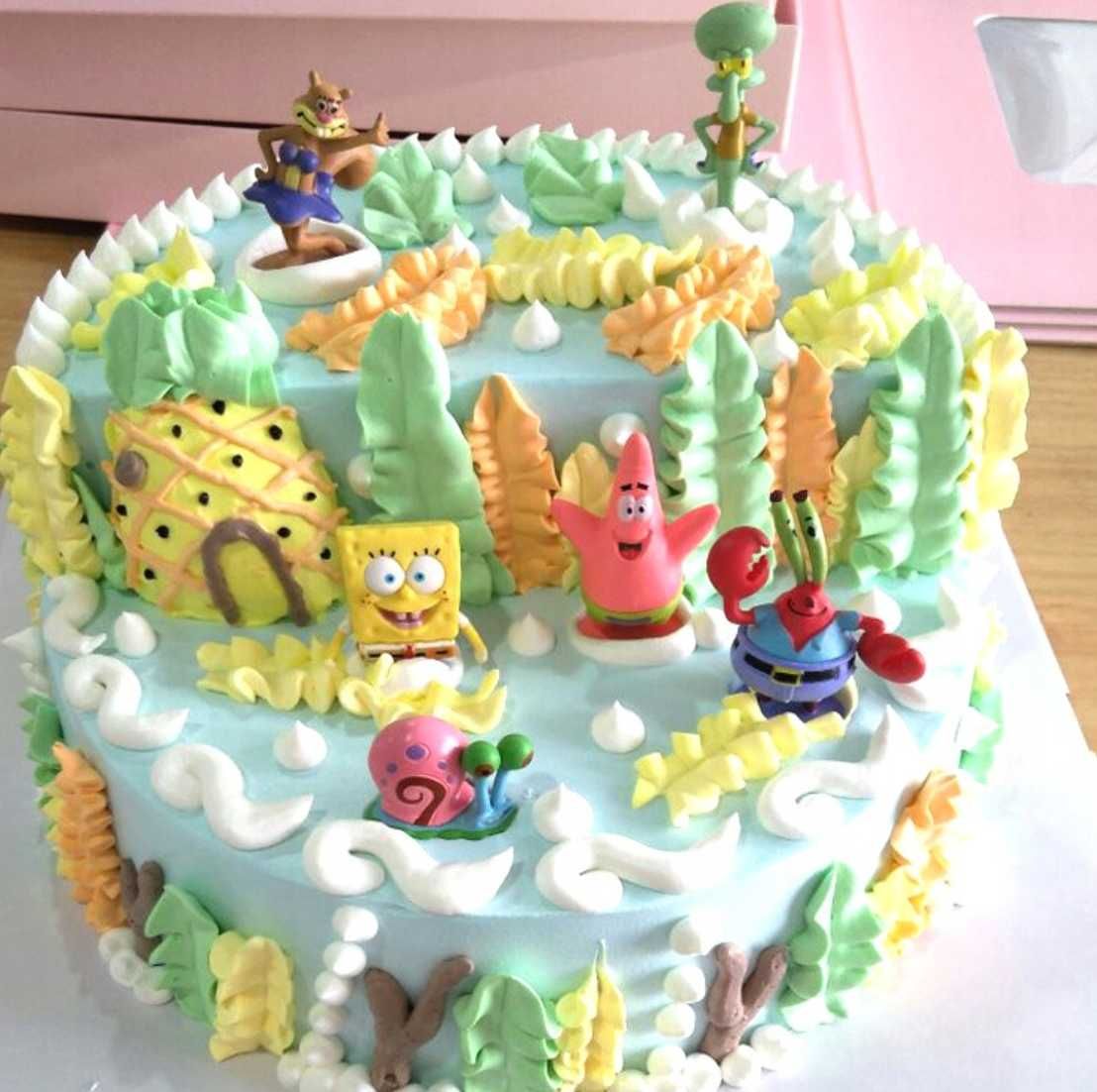 Figurki Spongebob - zestaw 6 szt. na tort, do akwarium