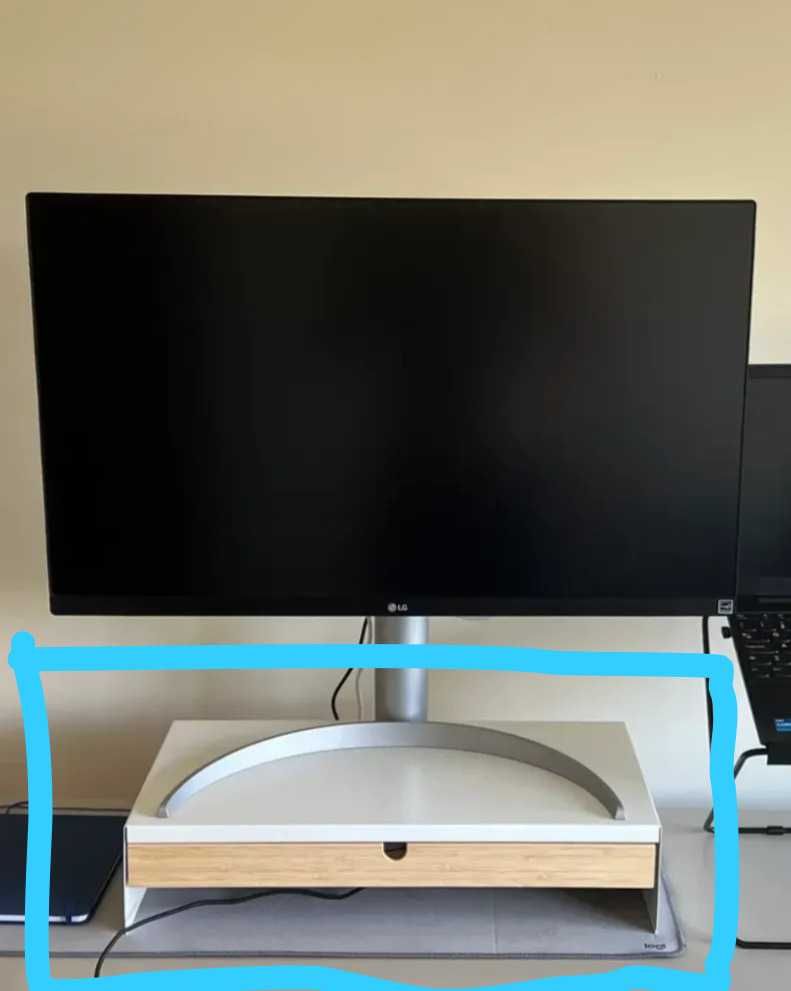 Suporte monitor com gaveta IKEA