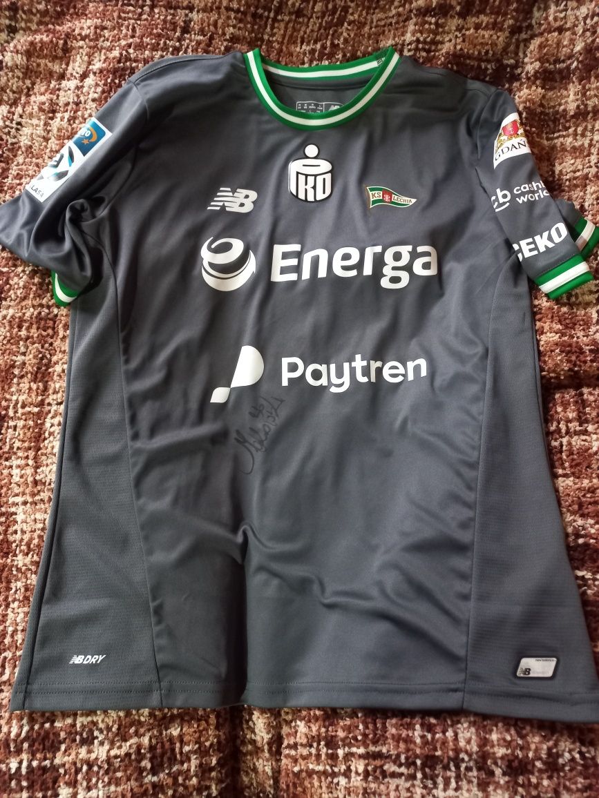 Koszulka meczowa matchworn T.Makowski Lechia Gdańsk autograf