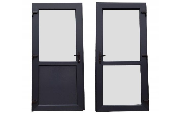 Drzwi zewnętrzne PCV 90x200 antracyt/grafit TRANSPORT CAŁA POLSKA pvc