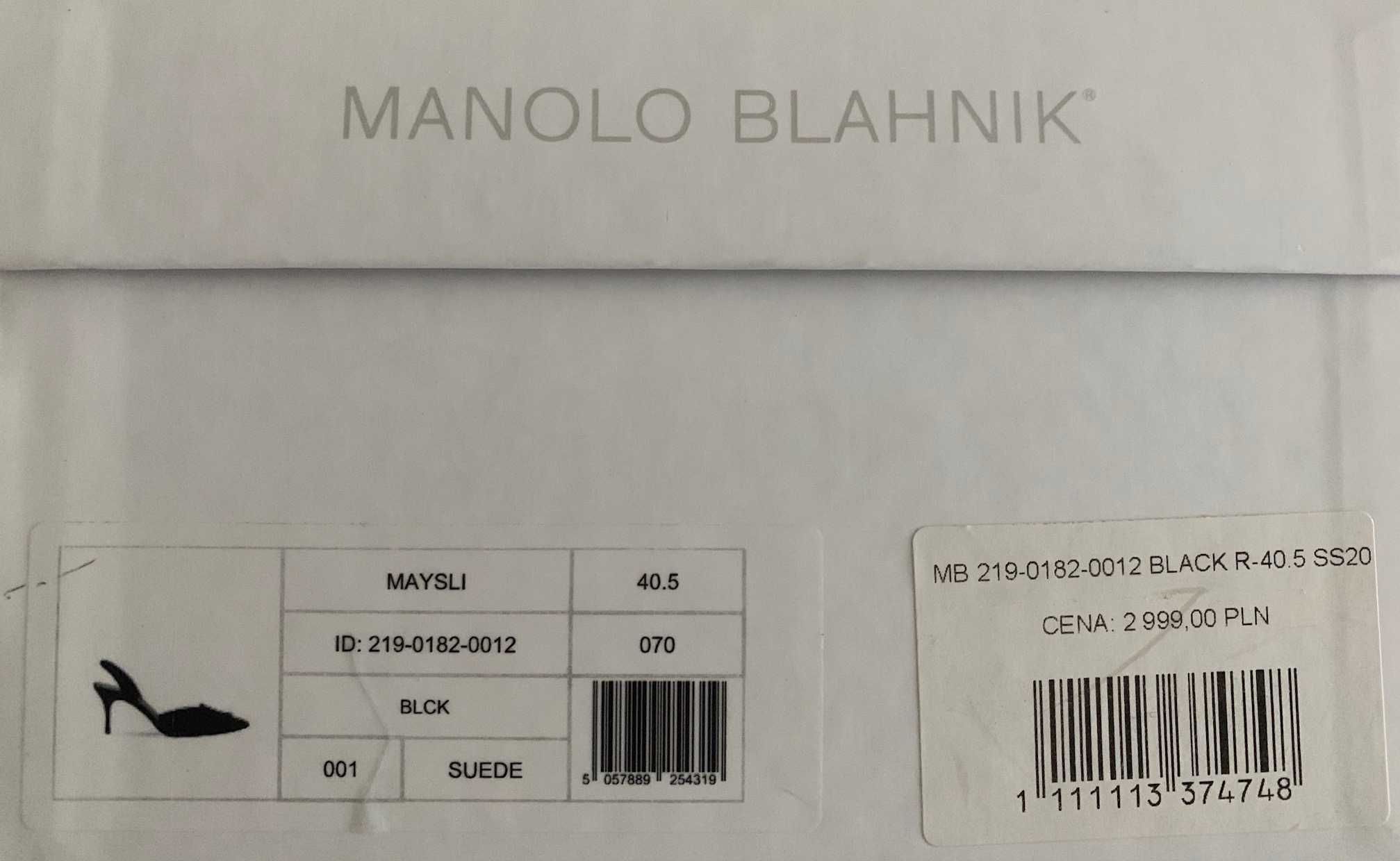 półbuty-skóra naturalna MANOLO BLAHNIK,nowe