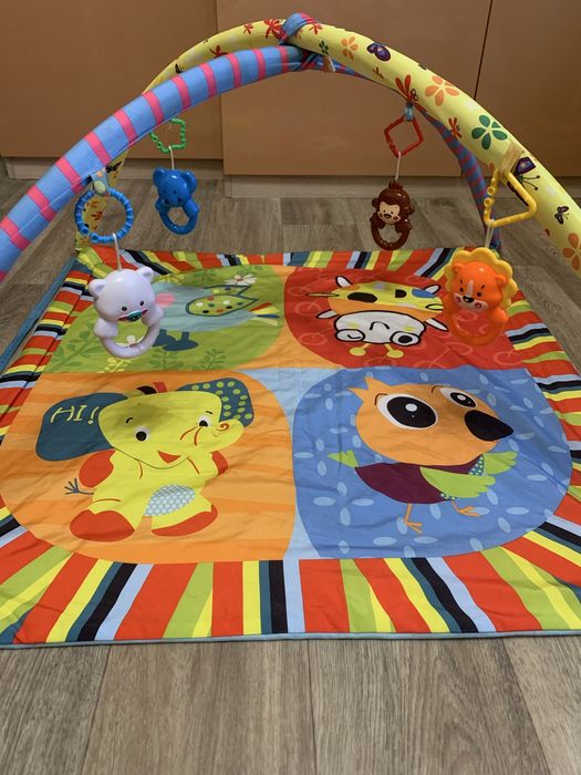 Килимок дитячий розвивальний з дугами Lindo