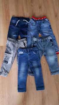 Spodnie jeansy rurki boyfriendy joggery r.86