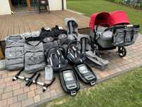 Bugaboo donkey twin komplet z wyprawka( foteliki, śpiworki)
