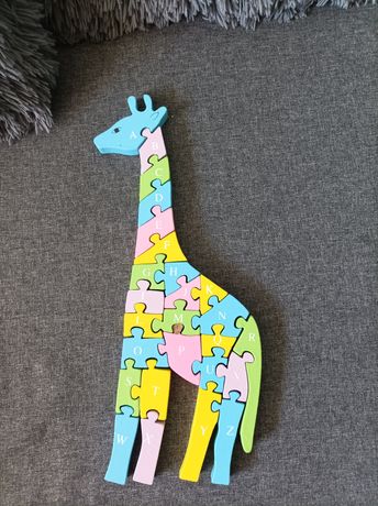 Drewniana układanka Żyrafa