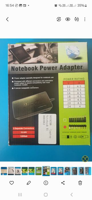 Uniwersalny zasilacz do laptopa DELL Acer HP Asus Samsung Lenovo Sony