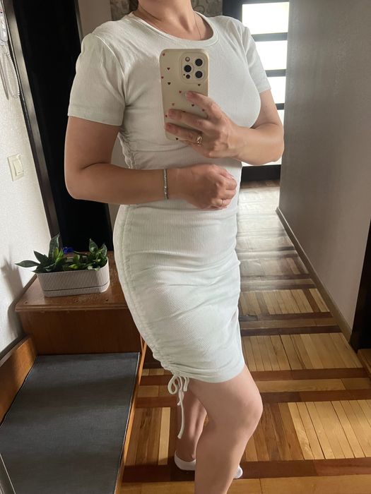 Плаття міні в рубчик