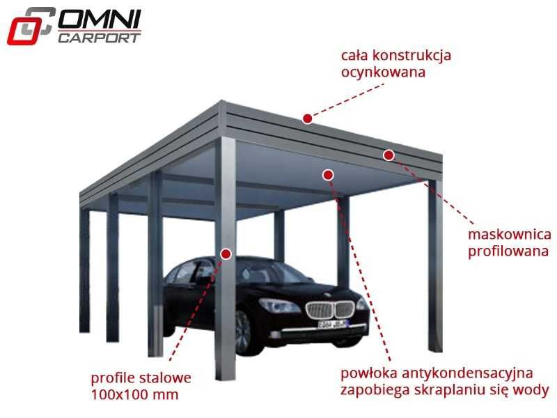 Garaż 1m2 Wiata Garażowa Carport na Wymiar Zadaszenie na 2 Samochody