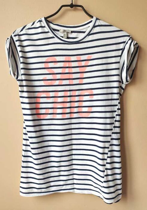 Zara_fantastyczny T-shirt w paski_S