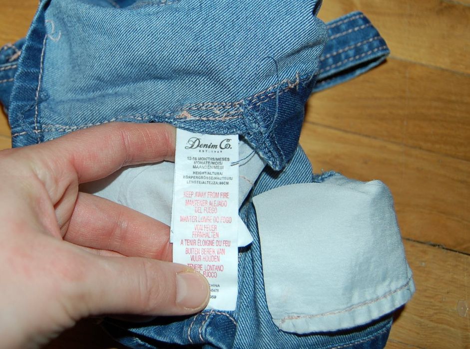 sukienka jenasowa 12-18 miesięcy Denim