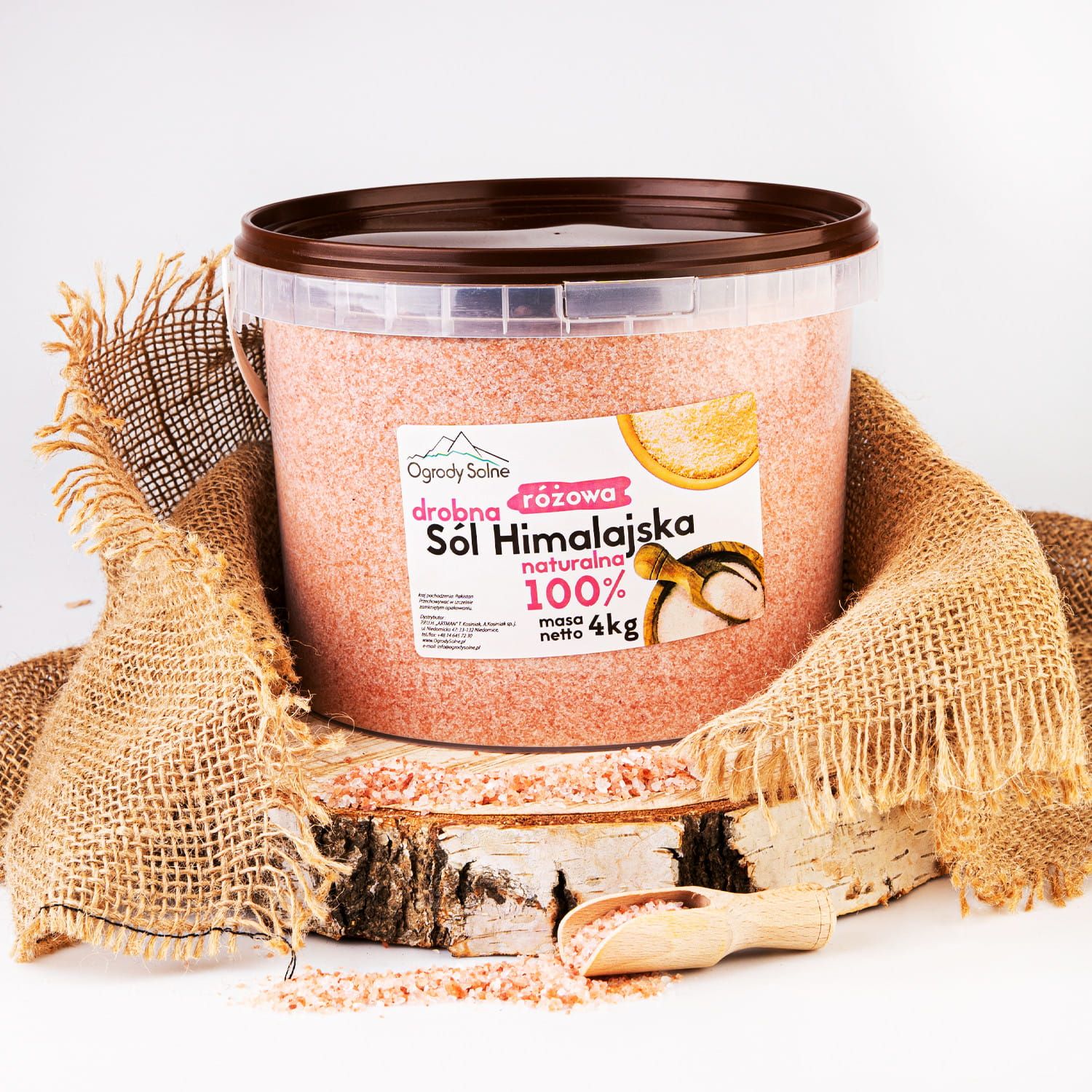 Sól w wiaderku - himalajska różowa drobna - 4 kg