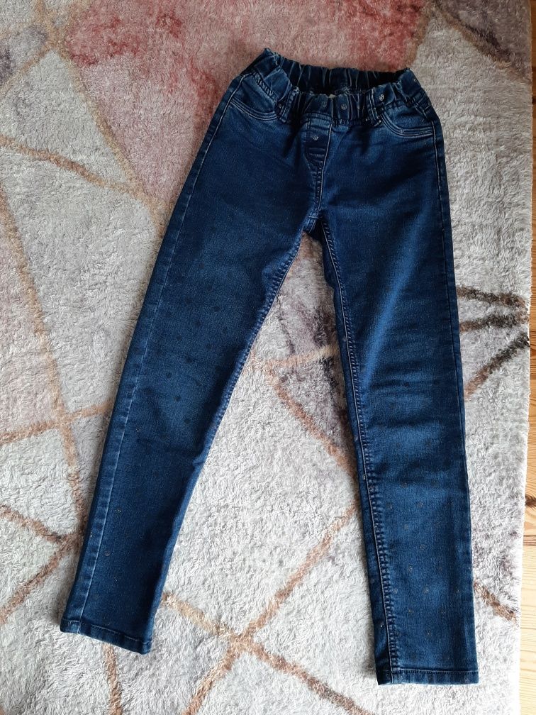 Spodnie jeansowe jeansy dziewczęce 140