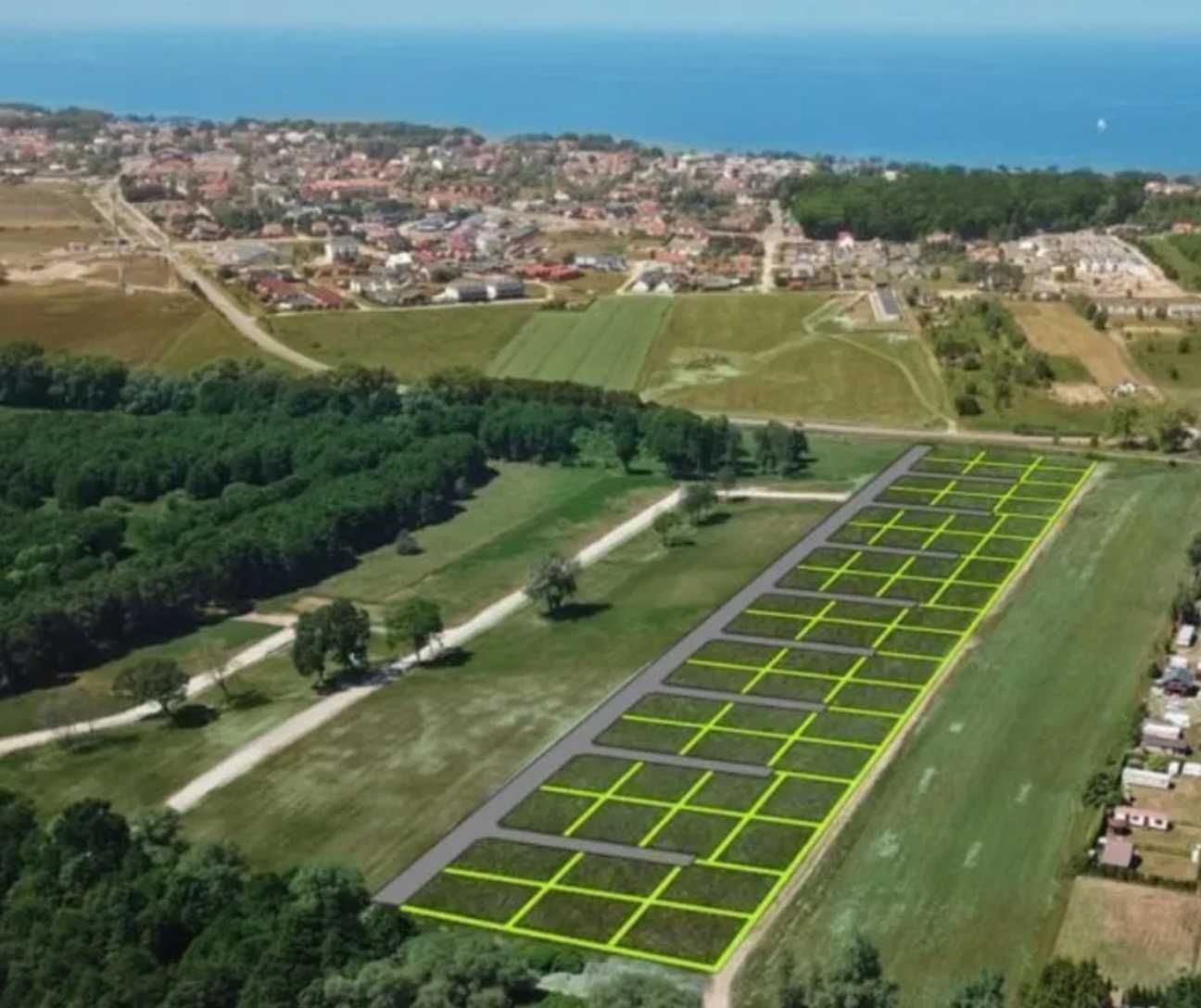 Działka pod domek 1300 m od plaży w Rewalu drogi zrobione + prąd