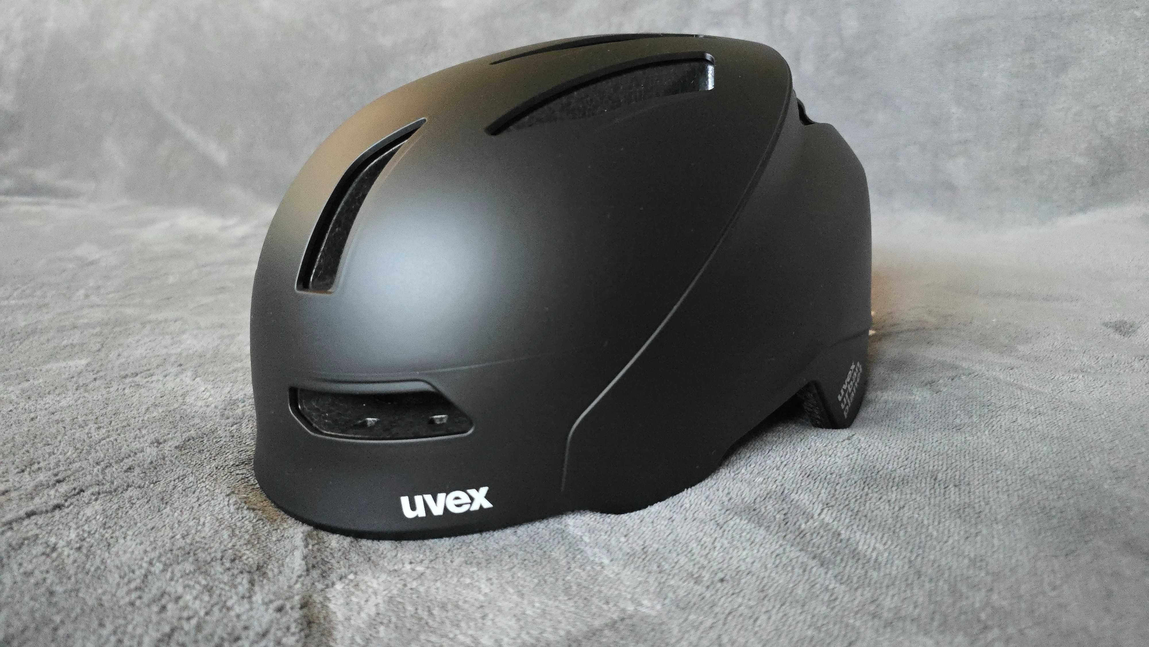 Kask rowerowy MTB miejski Uvex Urban Planet LED black mat 58-61cm