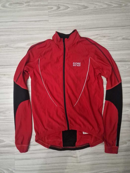 Męska bluzka rowerowa Gore Bike Wear, roz. L, czerwono-czarna, bdb